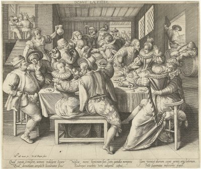 Una casa piena di festa da Nicolaes de Bruyn