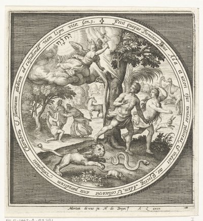 Espulsione dal Paradiso da Nicolaes de Bruyn