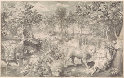 Geremia nel deserto da Nicolaes de Bruyn