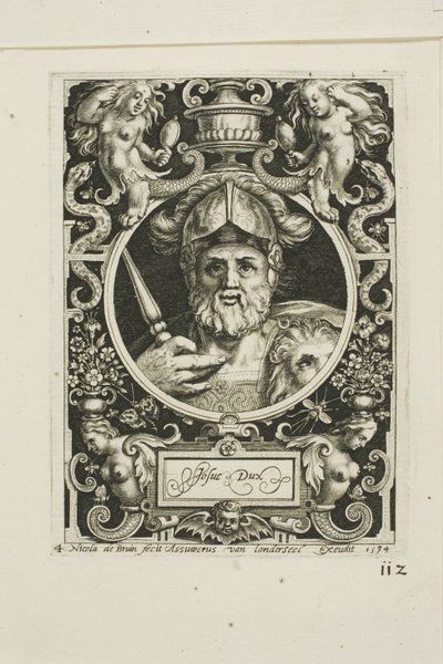 Giosuè, quarta tavola da I nove degni di nota da Nicolaes de Bruyn