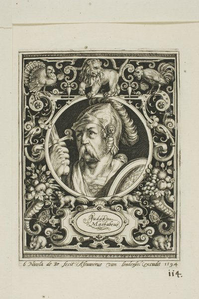 Judas Macabee, sesta tavola da The Nine Worthies (I Nove Degni) da Nicolaes de Bruyn