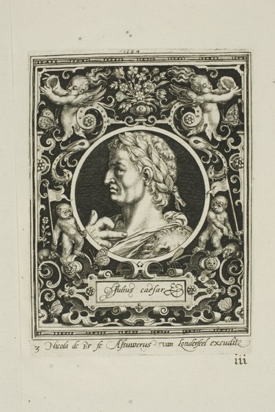 Giulio Cesare, piatto terzo da I nove degni di nota da Nicolaes de Bruyn