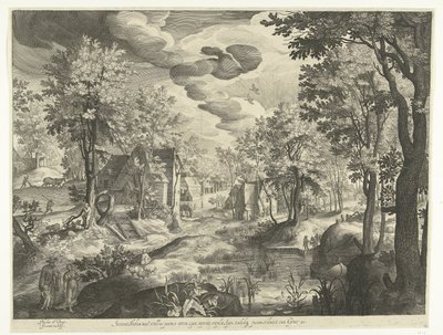 Paesaggio con Agar e Ismaele da Nicolaes de Bruyn