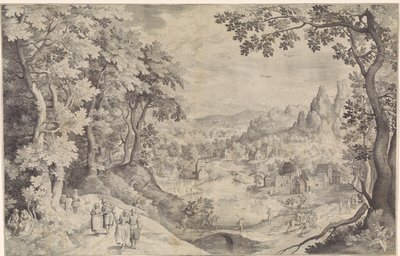 Paesaggio con caccia al cervo da Nicolaes de Bruyn