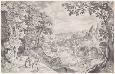 Paesaggio con caccia al cervo da Nicolaes de Bruyn