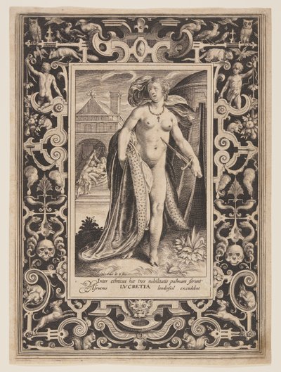 Lucretia, piatto unico de I nove degni di nota da Nicolaes de Bruyn