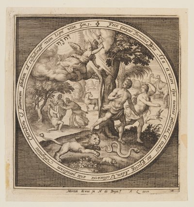 La cacciata, dalla creazione alla cacciata dal paradiso da Nicolaes de Bruyn