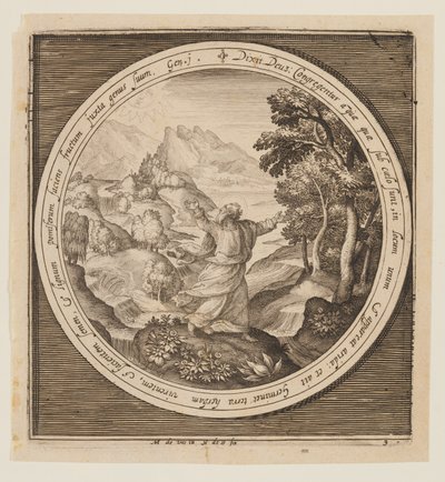 Terzo giorno: La creazione della terra e della vegetazione, dalla creazione alla cacciata dal paradiso da Nicolaes de Bruyn
