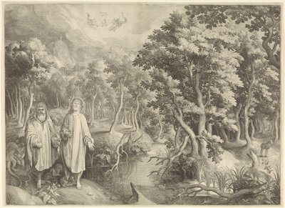 Tentazione di Cristo nel deserto da Nicolaes de Bruyn