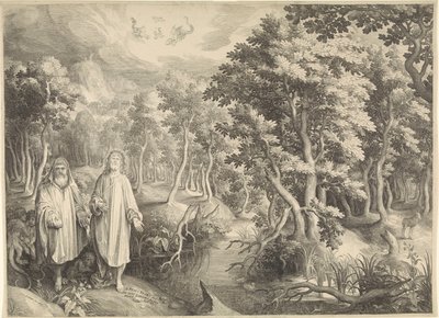 Tentazione di Cristo nel deserto da Nicolaes de Bruyn