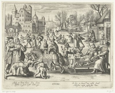 Inverno Vier jaargetijden (serie) da Nicolaes de Bruyn