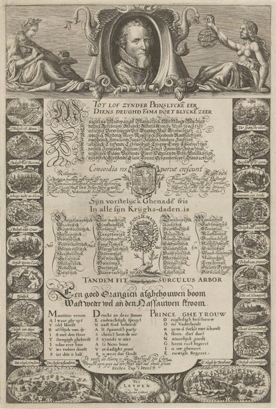 Ritratto allegorico in onore del principe Maurizio, 1612 da Nicolaes van Geelkercken