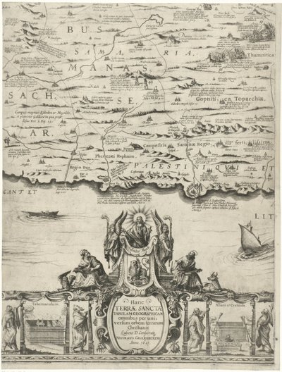 Mappa della Palestina da Nicolaes van Geelkercken