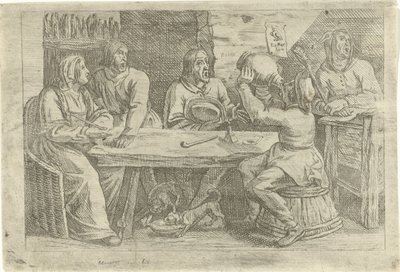 Compagnia di contadini con giullare da Nicolaes van Haeften