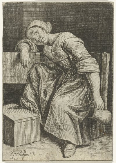 Giovane donna con brocca in mano da Nicolaes van Haeften