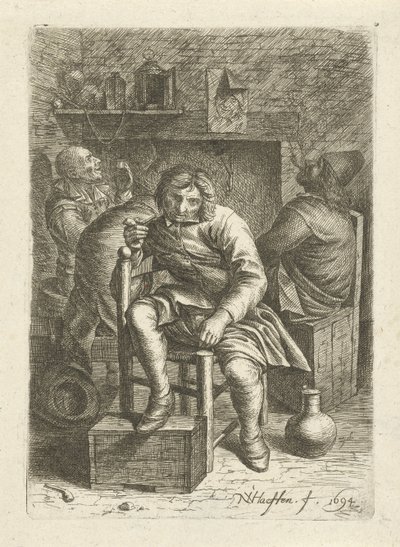Uomo che fuma da Nicolaes van Haeften