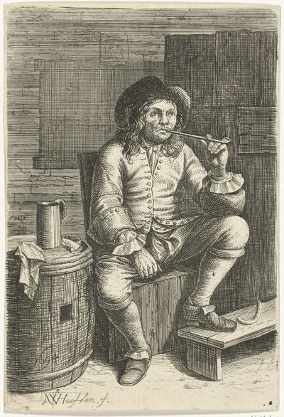 Uomo che fuma da Nicolaes van Haeften
