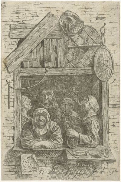 Cinque donne a una finestra da Nicolaes van Haeften