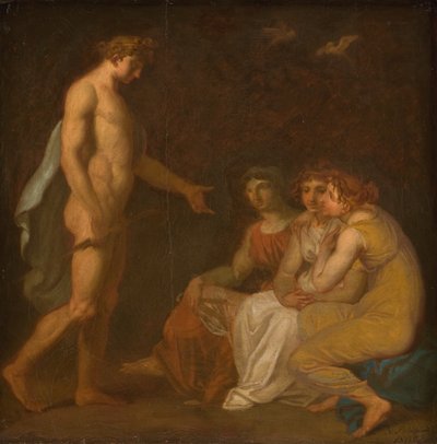 Apollo incarica le Parche di visitare Cerere, che è fuggita dalla Terra da Nicolai Abildgaard