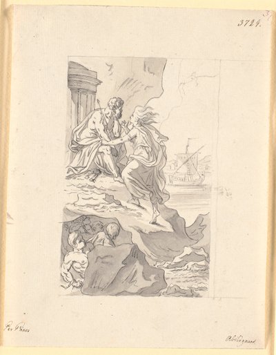 Invidia presso Eolo. "Peder Paars". Libro 1, Canto 1 da Nicolai Abildgaard