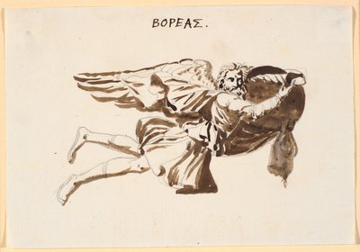 Borea. Bozza per un rilievo sulla torre dei venti in Pamphilus e Davus in conversazione da Nicolai Abildgaard