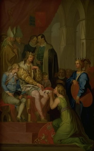 Cristiano I eleva la provincia di Holstein allo stato di ducato nel 1460 da Nicolai Abildgaard