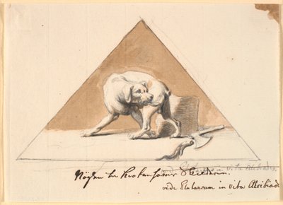 Un cane con la coda mozzata da Nicolai Abildgaard