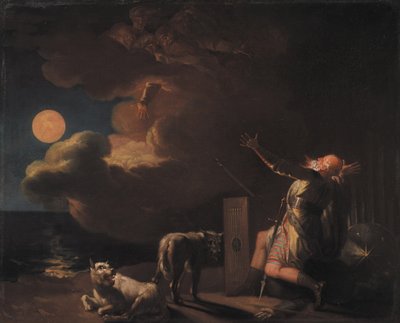 Fingal vede i fantasmi dei suoi antenati al chiaro di luna da Nicolai Abildgaard