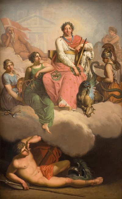 Federico V come patrono della scienza e delle arti da Nicolai Abildgaard