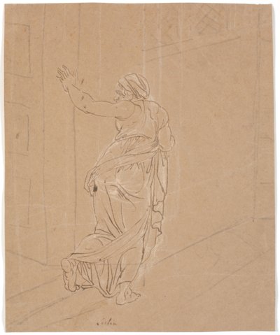 La levatrice. Studio per La ragazza di Andros. [La levatrice lascia la casa della ragazza di Andros] da Nicolai Abildgaard