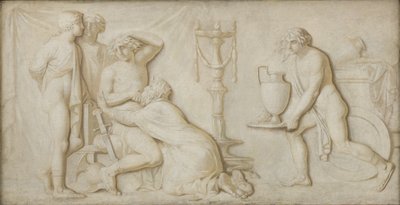 Re Priamo che supplica Achille per il cadavere di Ettore da Nicolai Abildgaard