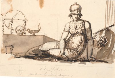 Athena sdraiata. Allegoria delle scienze da Nicolai Abildgaard
