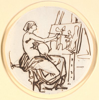 Il genio della pittura. Composizione circolare da Nicolai Abildgaard