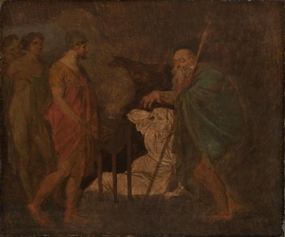 Ulisse consulta Tiresia. Da Odissea di Omero da Nicolai Abildgaard