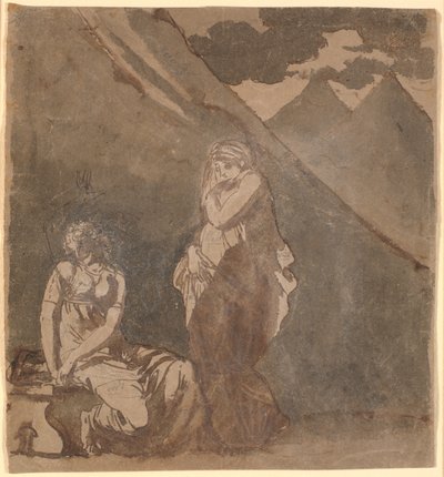 Scena da "Le triumvirat" di Voltaire, probabilmente atto 1, scena 1 da Nicolai Abildgaard