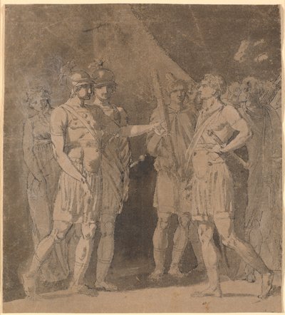 Scena da "Le triumvirat" di Voltaire, possibilmente atto 1, scena 4 da Nicolai Abildgaard