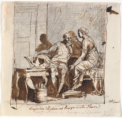 Seneca ed Epicharis Cospirano Contro Nerone da Nicolai Abildgaard