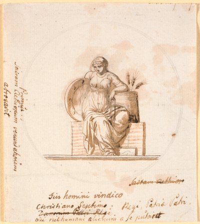 Figura allegorica seduta da Nicolai Abildgaard