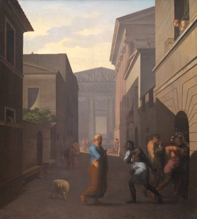Simo e il suo ex schiavo Sosia. Da Andria di Terenzio da Nicolai Abildgaard