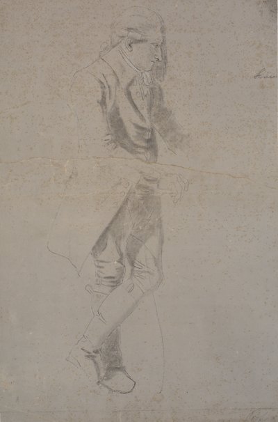 Gentiluomo in piedi con costume del 1770 circa. Struensee? da Nicolai Abildgaard