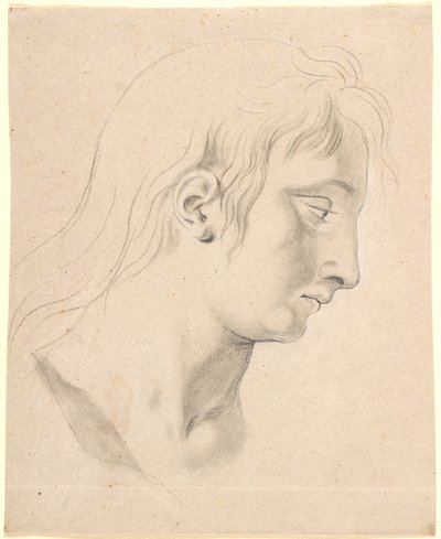 Studio per la testa del principe Hans nel ritratto di Christian I nella sala dei cavalieri di Christiansborg da Nicolai Abildgaard