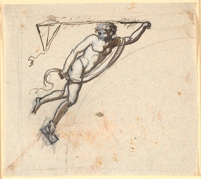 Figura fluttuante con un drago in mano da Nicolai Abildgaard