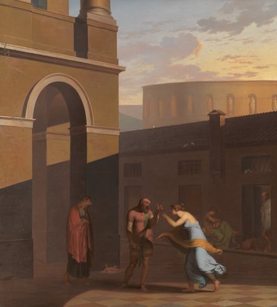 Lo schiavo Davus e la serva Mysis. Da Andria di Terenzio da Nicolai Abildgaard