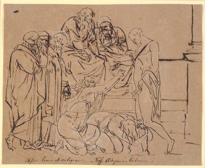Teseo supplicato da Ismene e Antigone. Dopo Sofocle da Nicolai Abildgaard