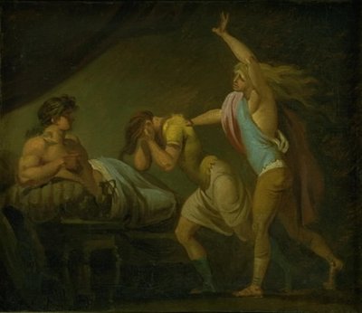Due giovani confessano ad Alessandro Magno la loro cospirazione contro di lui da Nicolai Abildgaard