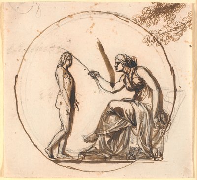 Bozza con due figure per il rilievo della liberazione per il Monumento alla Libertà da Nicolai Abildgaard