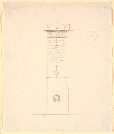Bozza per un monumento commemorativo per Sinclar (Sinclair) da Nicolai Abildgaard