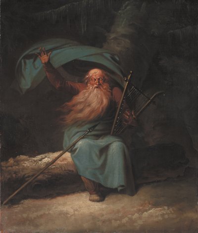 Ossian che canta il suo canto del cigno, 1780-1782 da Nicolai Abraham Abildgaard