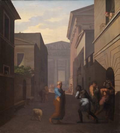Simo e il suo ex schiavo Sosia, 1803 da Nicolai Abraham Abildgaard
