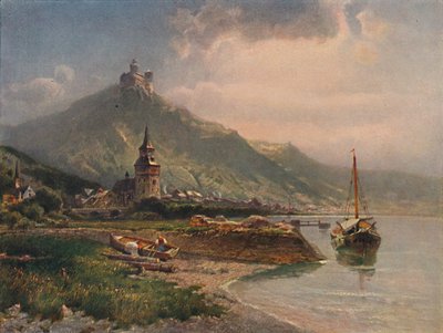 Braubach e il castello di Marksburg, 1923 da Nicolai Astudin